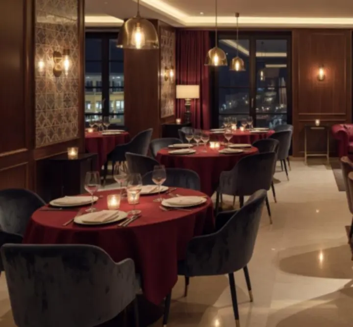 Modern, elegáns étterem és lounge belső tér a Magyar Resto Clubban
