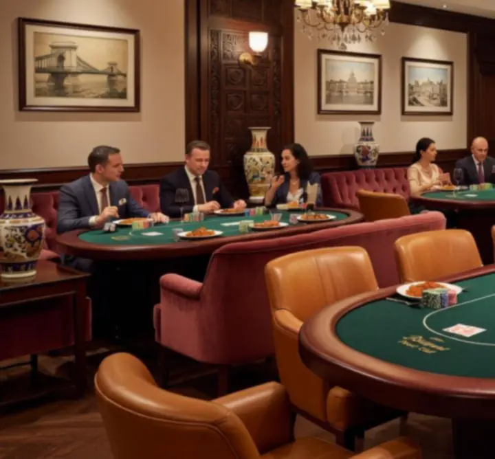 Magyar Resto Club Poker Lounge exkluzív belső tere